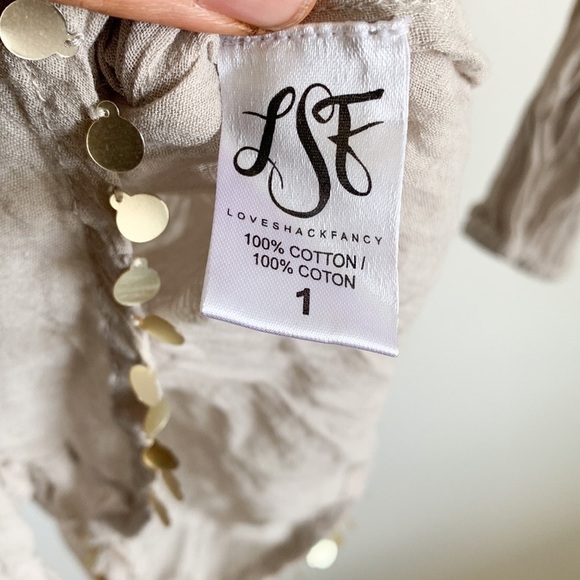 LoveShackFancy Beige Metal Trim Romper - Picture 7 of 7